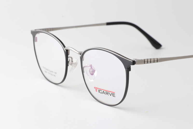 TC8201 Eyeglasses Black Silver