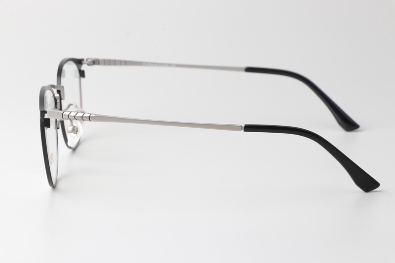 TC8201 Eyeglasses Black Silver