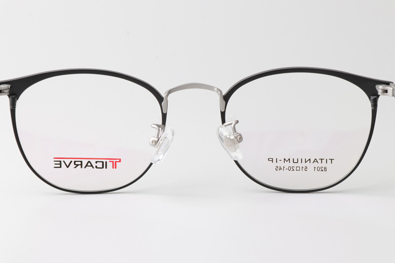 TC8201 Eyeglasses Black Silver