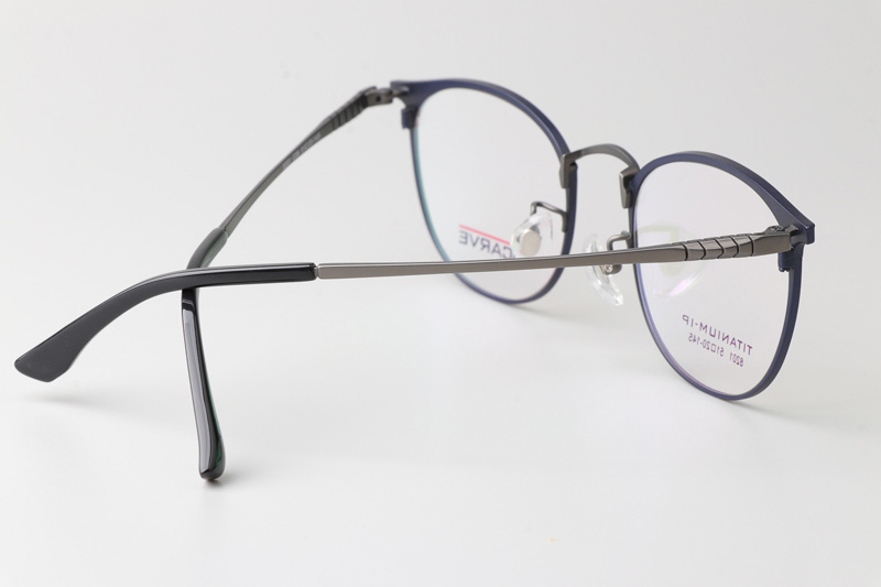 TC8201 Eyeglasses Blue Gunmetal