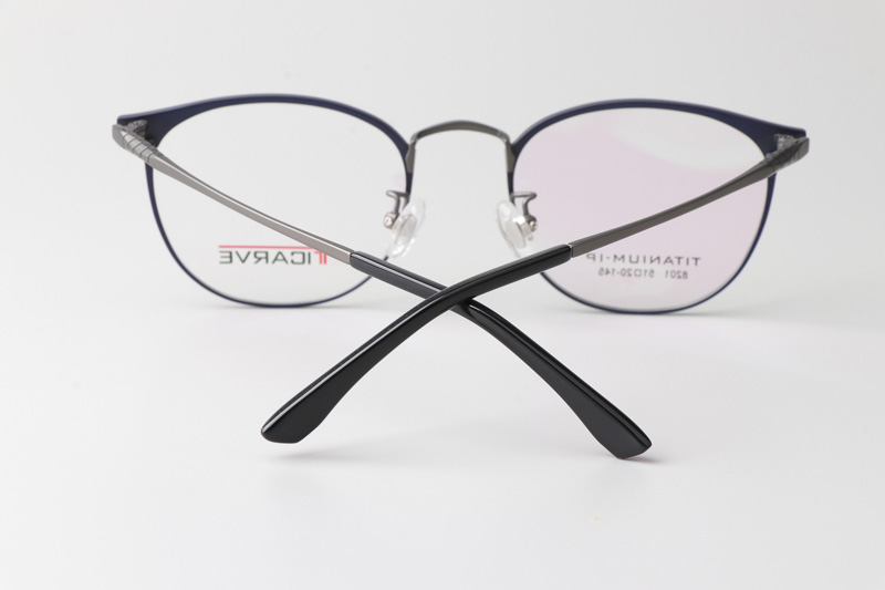 TC8201 Eyeglasses Blue Gunmetal