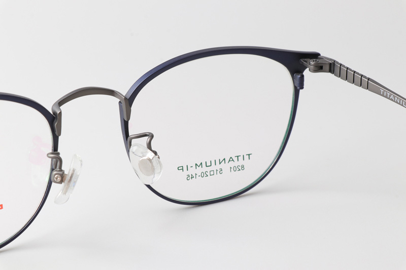 TC8201 Eyeglasses Blue Gunmetal