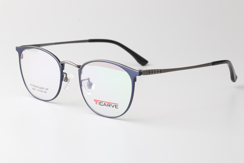TC8201 Eyeglasses Blue Gunmetal