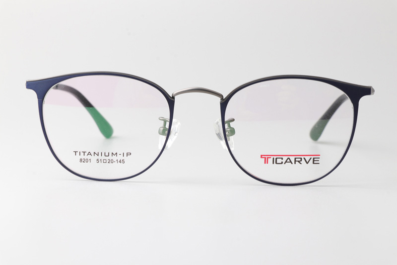 TC8201 Eyeglasses Blue Gunmetal