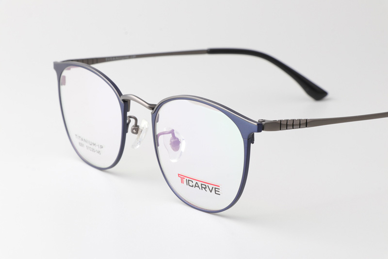TC8201 Eyeglasses Blue Gunmetal