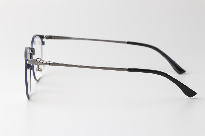 TC8201 Eyeglasses Blue Gunmetal