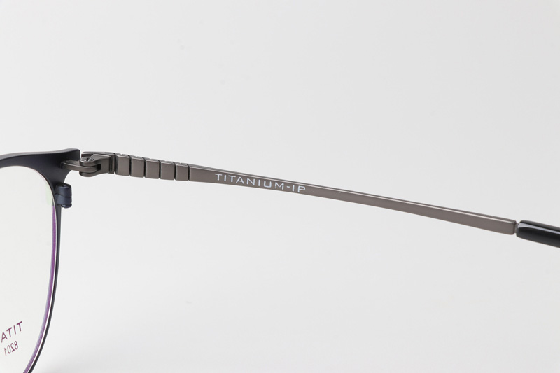 TC8201 Eyeglasses Blue Gunmetal