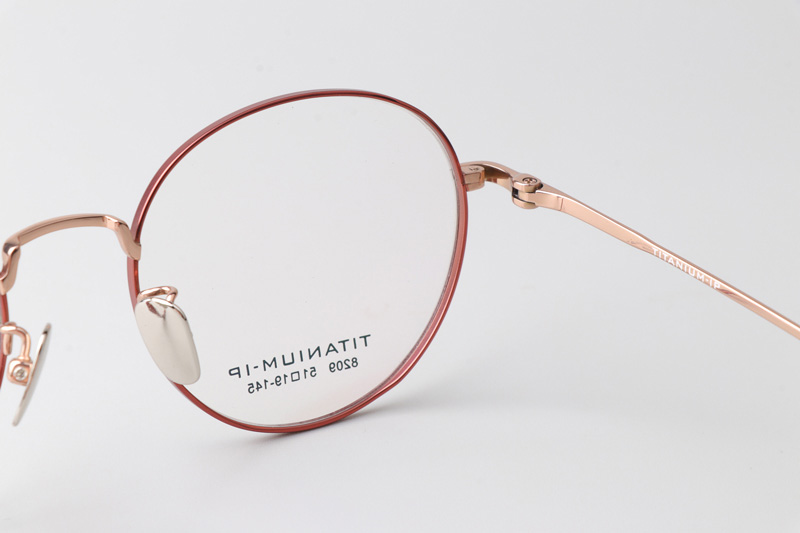 TC8209 Eyeglasses Orange Rose Gold