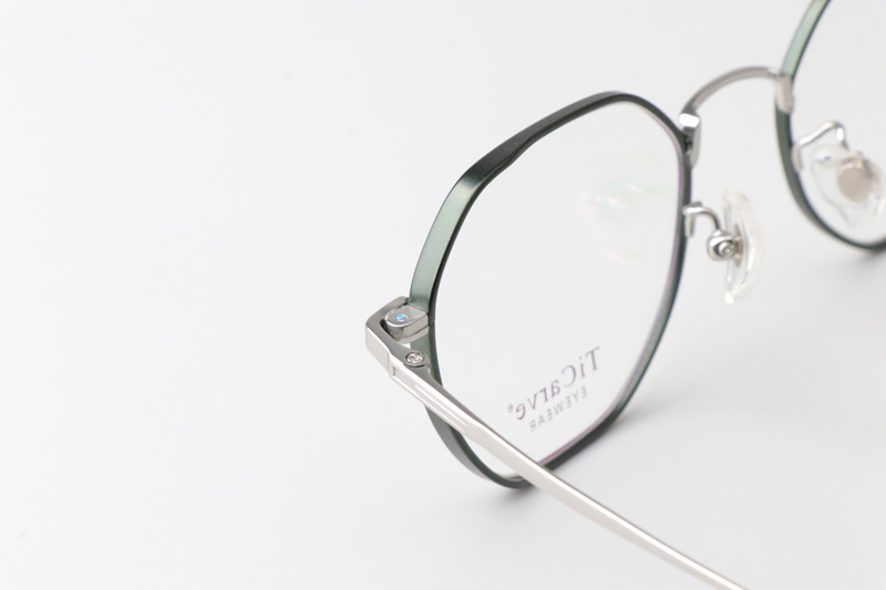 TC8215 Eyeglasses Green Silver