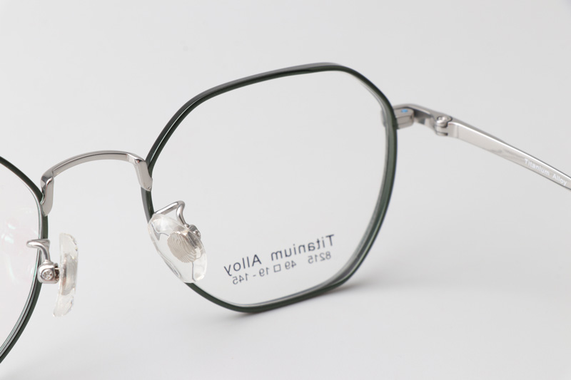 TC8215 Eyeglasses Green Silver