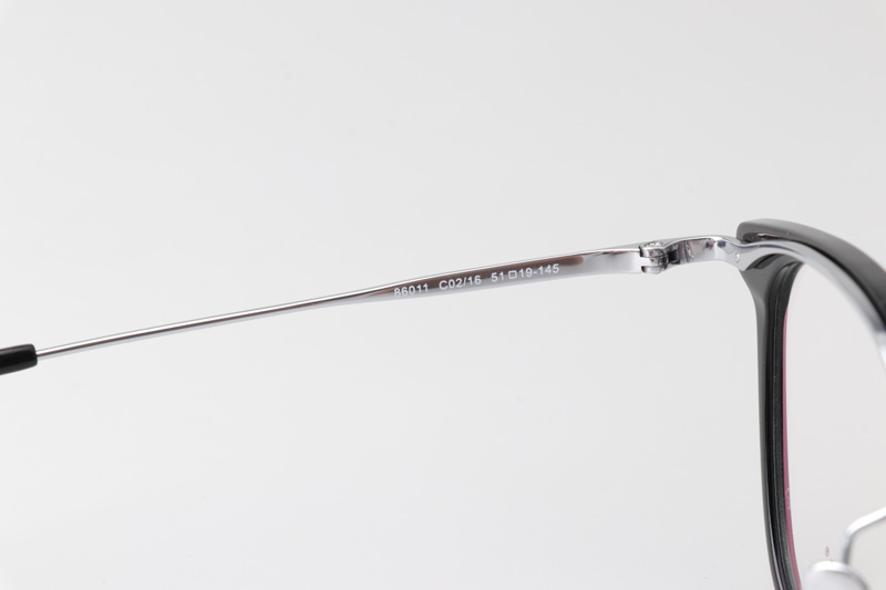 TC86011 Eyeglasses Black Silver