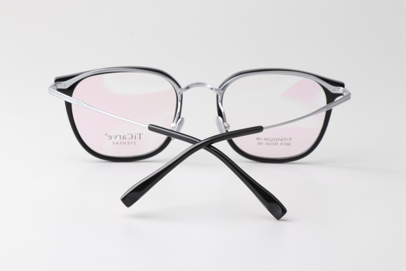 TC86018 Eyeglasses Black Silver