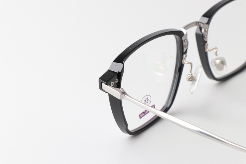 TCS3062 Eyeglasses Black Silver