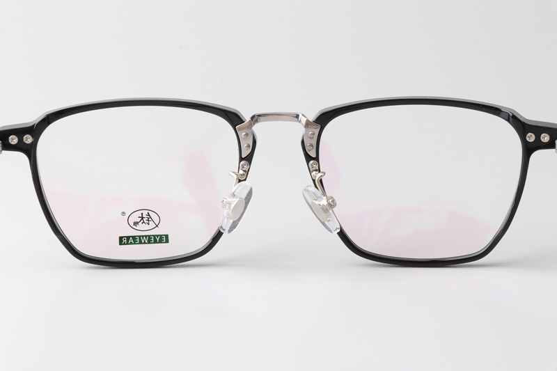 TCS3062 Eyeglasses Black Silver