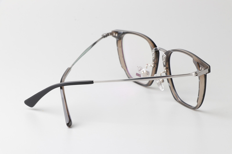 TCS3064 Eyeglasses Black Brown Silver