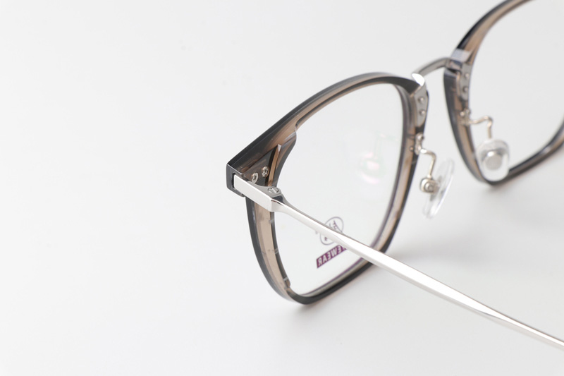 TCS3064 Eyeglasses Black Brown Silver