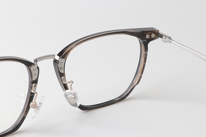 TCS3064 Eyeglasses Black Brown Silver