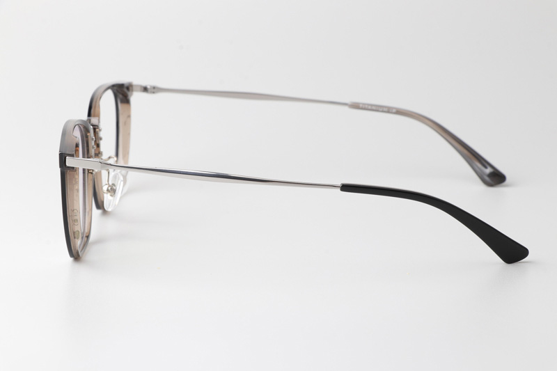 TCS3064 Eyeglasses Black Brown Silver