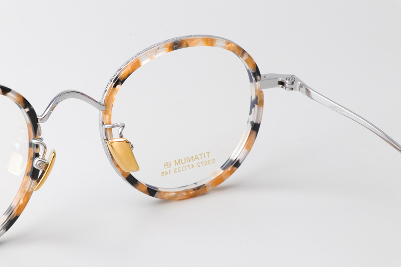 TCS3072 Eyeglasses Floral Tortoise Silver