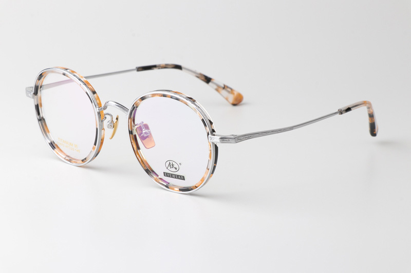 TCS3072 Eyeglasses Floral Tortoise Silver