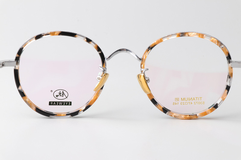TCS3072 Eyeglasses Floral Tortoise Silver