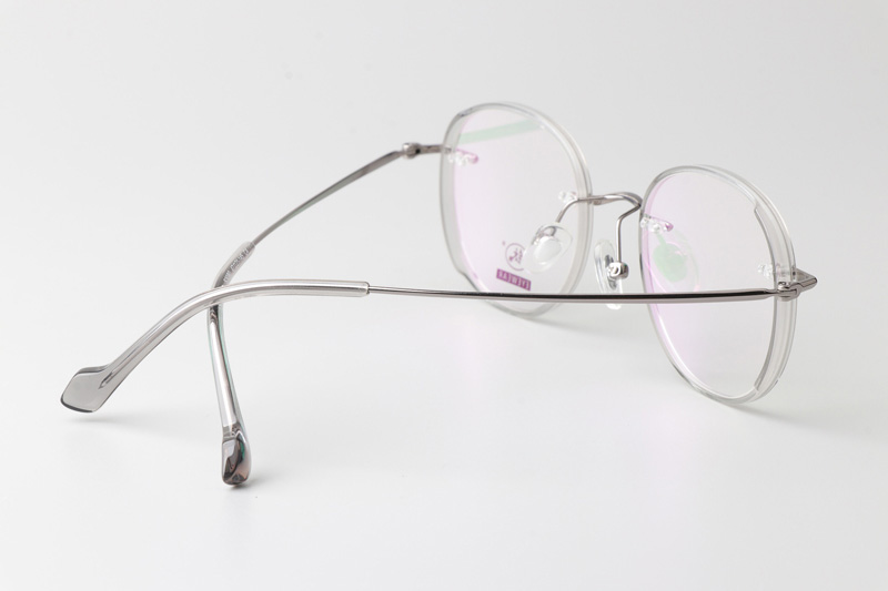 TCS3080 Eyeglasses Clear Silver