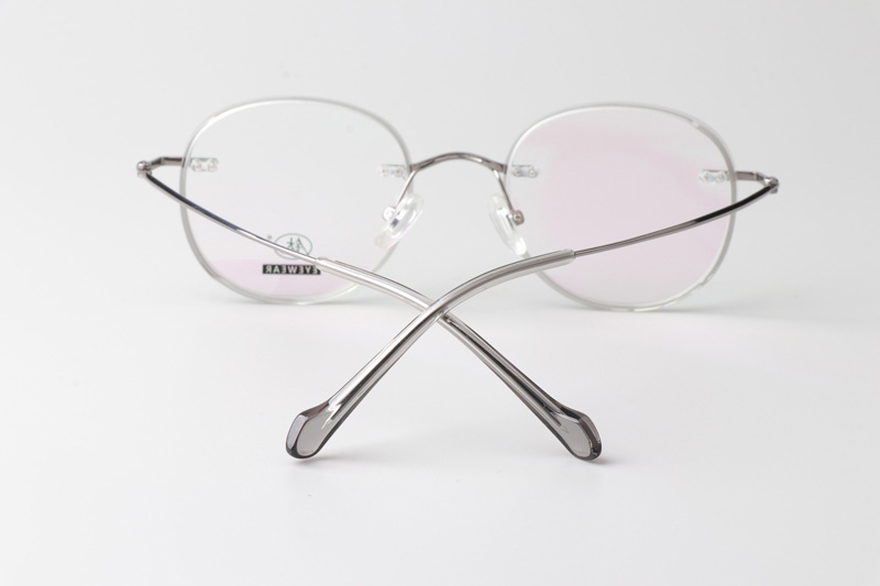 TCS3080 Eyeglasses Clear Silver