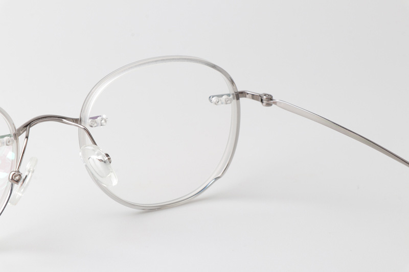 TCS3080 Eyeglasses Clear Silver
