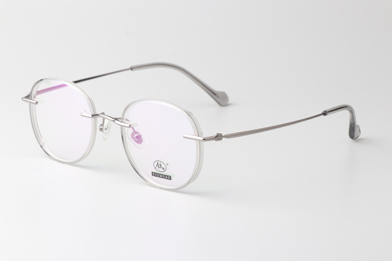TCS3080 Eyeglasses Clear Silver