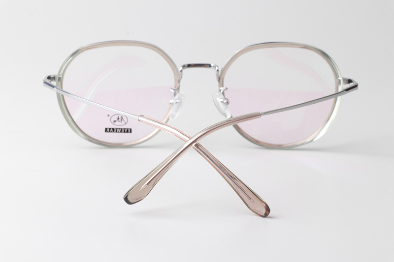 TCS3094 Eyeglasses Transparent Brown Silver