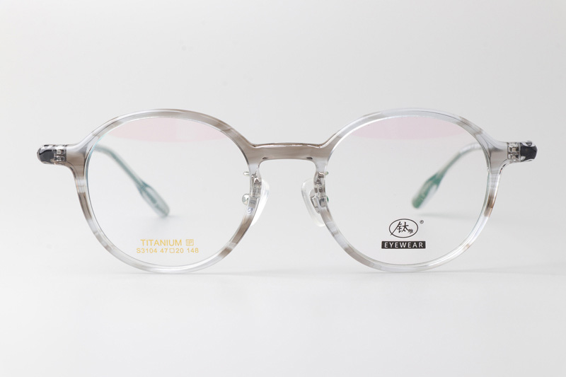 TCS3104 Eyeglasses Clear Brown