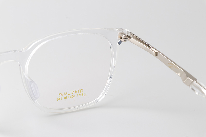 TCS3111 Eyeglasses Clear Silver