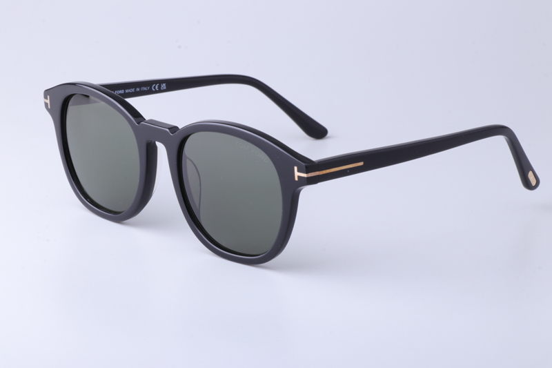 TF0752 Sunglasses Black Green