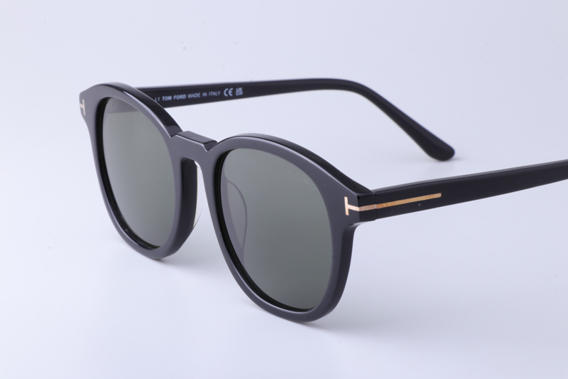 TF0752 Sunglasses Black Green
