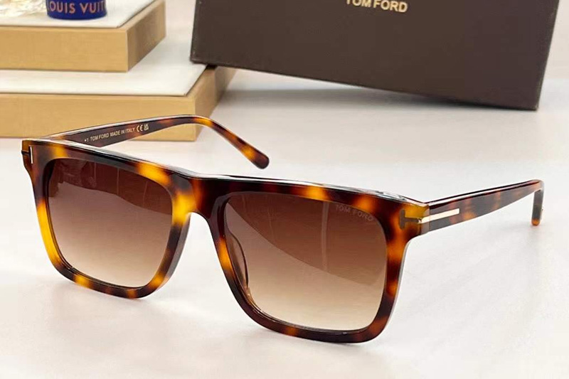 TF0906 Sunglasses Tortoise Gradient Brown