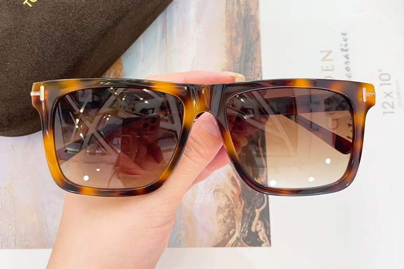 TF0906 Sunglasses Tortoise Gradient Brown