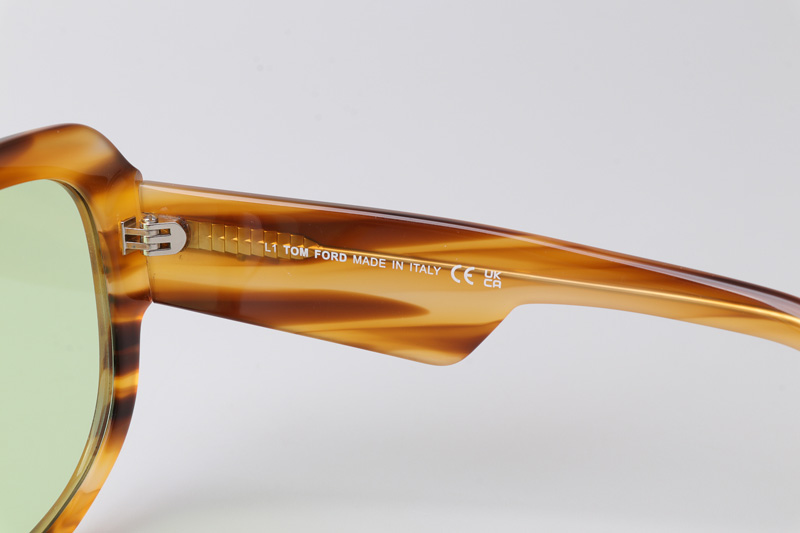 TF1093 Sunglasses Light Tortoise Green