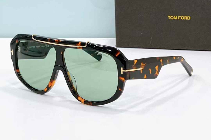 TF1093 Sunglasses Tortoise Green
