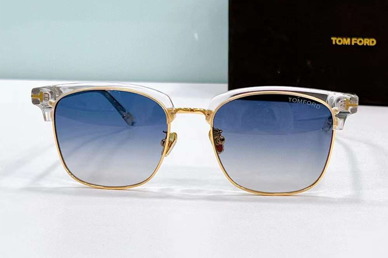TF1139K Sunglasses Clear Gold Gradient Blue