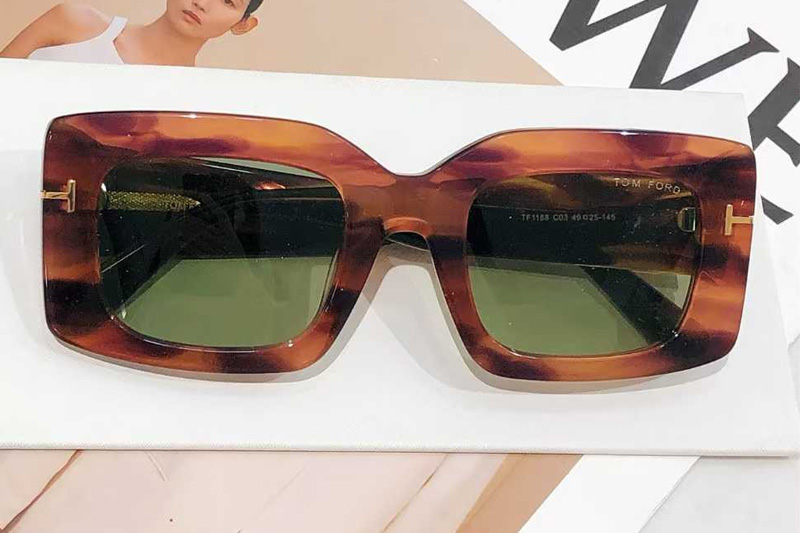 TF1188-K Sunglasses Light Tortoise Green