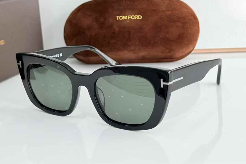 TF1190 Sunglasses Black Green