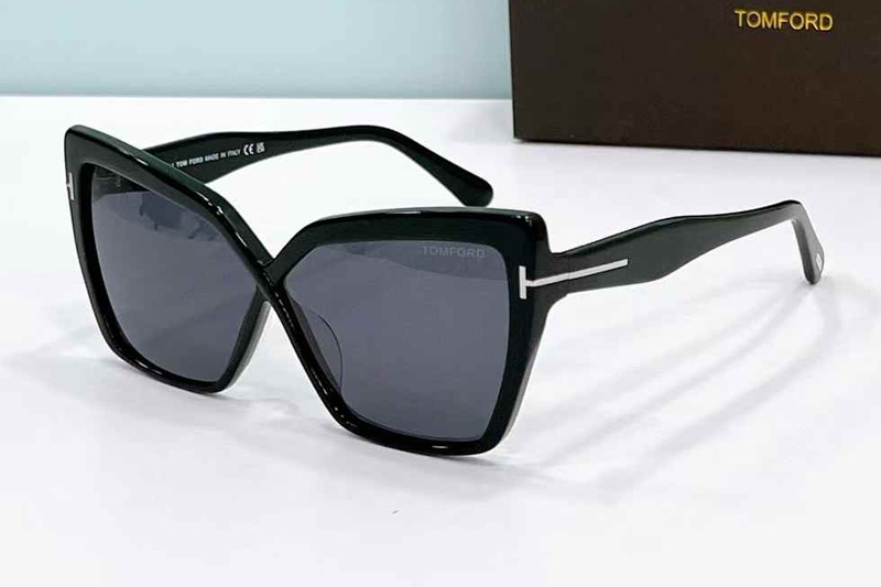 TF1195 Sunglasses Black Silver Gray