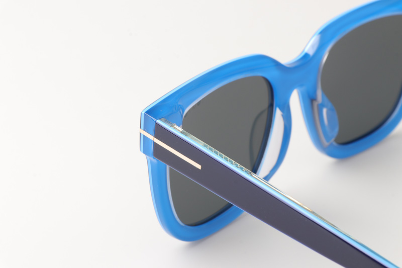 TF690F Sunglasses Blue Gray