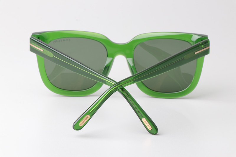 TF690F Sunglasses Green Gray