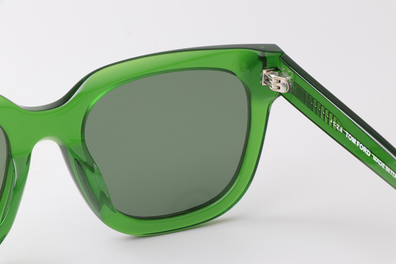 TF690F Sunglasses Green Gray