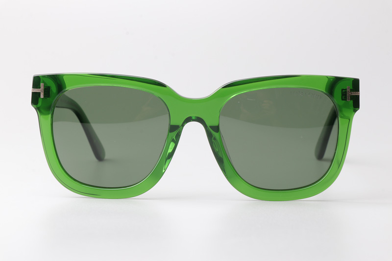 TF690F Sunglasses Green Gray