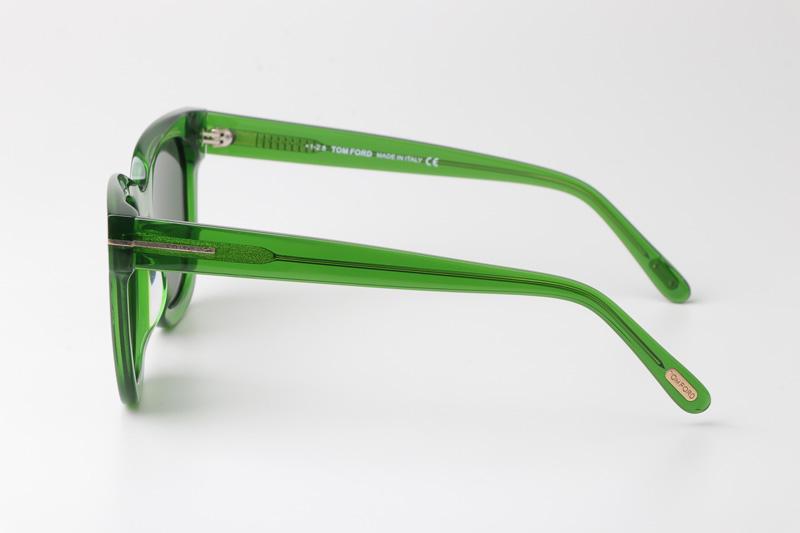 TF690F Sunglasses Green Gray