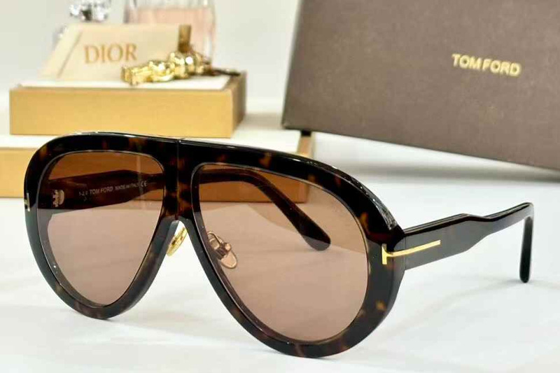 TF836 Sunglasses Tortoise Brown