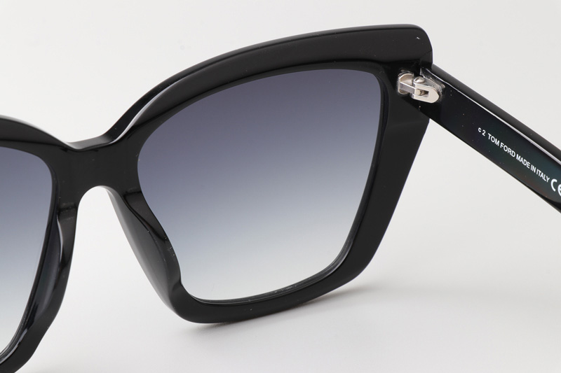 TF920 Scarlet Sunglasses Black Gradient Gray