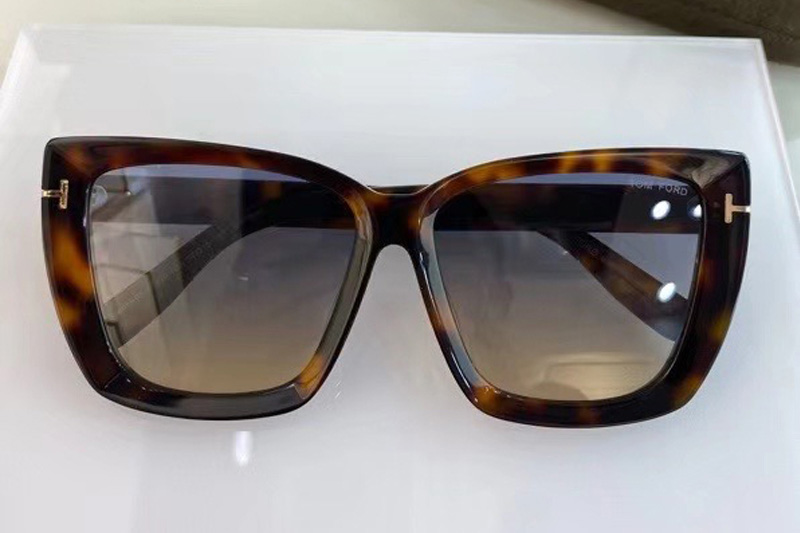 TF920 Sunglasses In Tortoise Gradient Grey